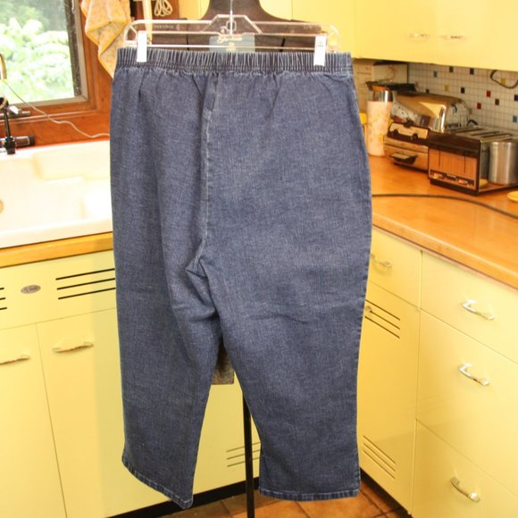 Faded Glory Stretch Jean Pants Denim Capri - Picture 2 of 3